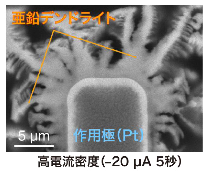高電流密度（-5 μA 20秒）